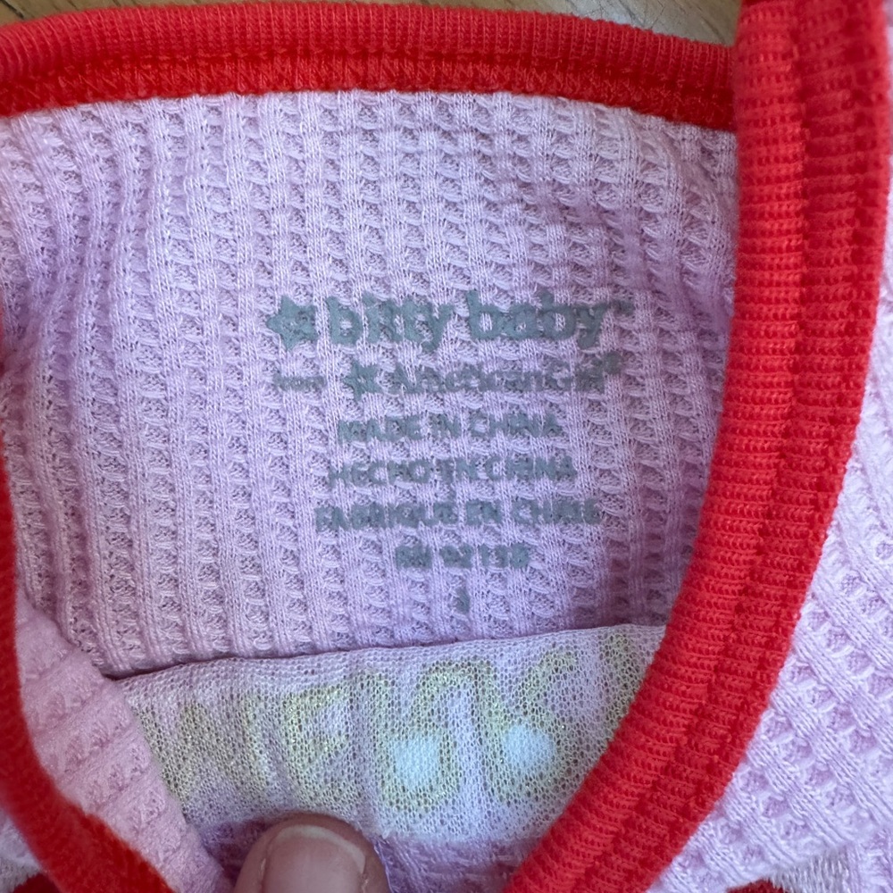 American Girl Bitty Baby Kids Pink and Red Pajama Set - Picture 3 of 5